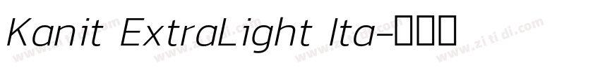 Kanit ExtraLight Ita字体转换